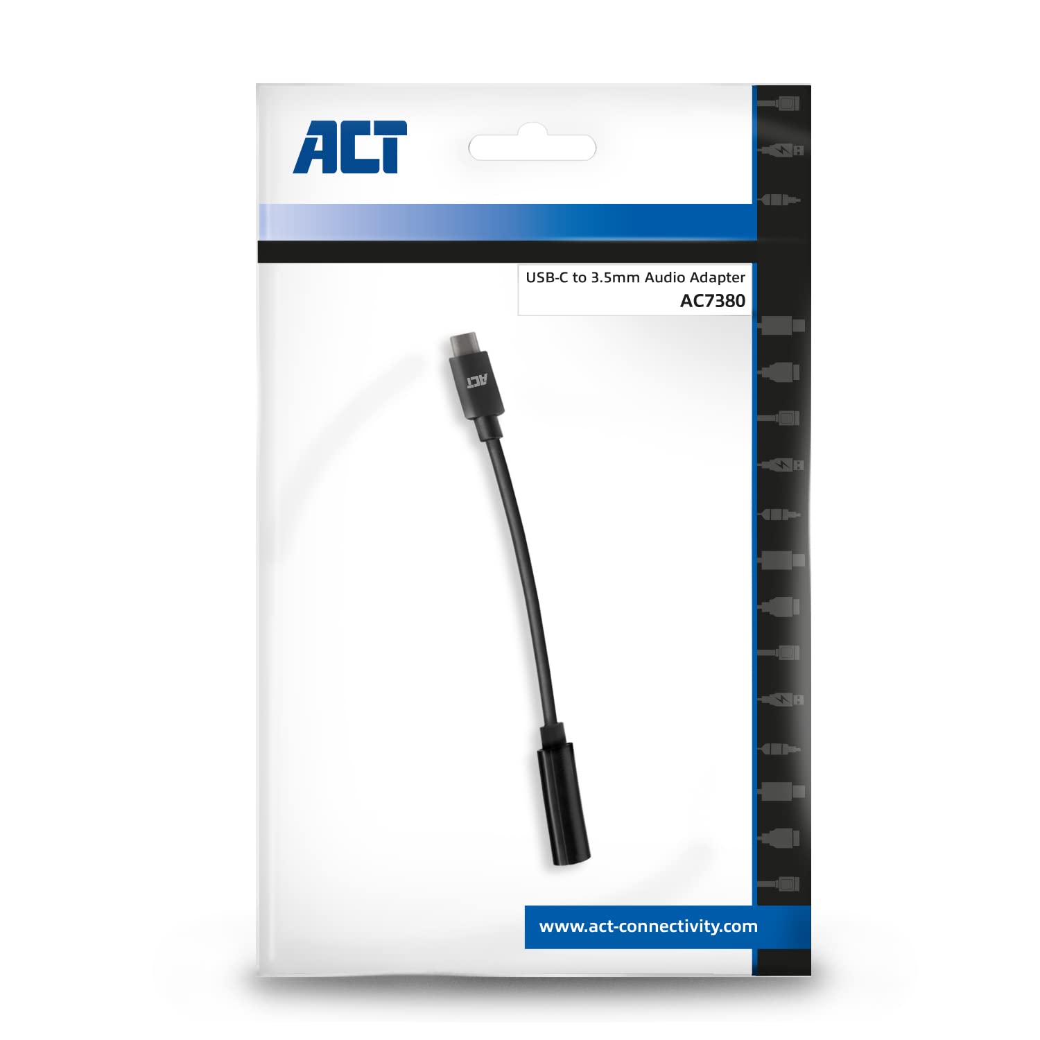 Act AC7380 - Tarjeta de Sonido USB C a Jack de 3,5 mm Hembra, Tarjeta de Sonido USB Externa, Conecta Audio y micrófono Auxiliar con PC/Ordenador portátil/Smartphone
