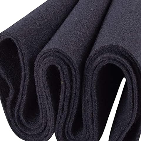 FabricLA Craft Felt Fabric - 72" Inch Wide & 1.6mm Thick Non-Stiff Felt Fabric by The Yard - Use This Soft Felt Roll for Crafts - Felt Material Pack - Dark Grey Felt, 1 Yard Cover