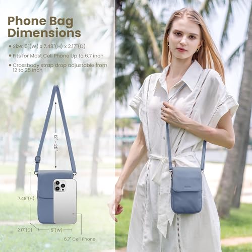 Image of befen Genuine Leather Crossbody Bags for Women, Cell Phone Cross body Purse Bag with RFID Blocking Card Slots