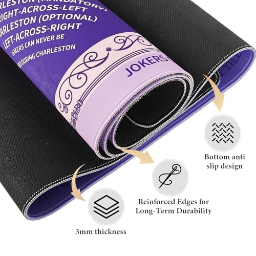 Mahjong Mat for Table 31.5 x 31.5 in, Non-Slip Waterproof, Zodiac Purple - image 3