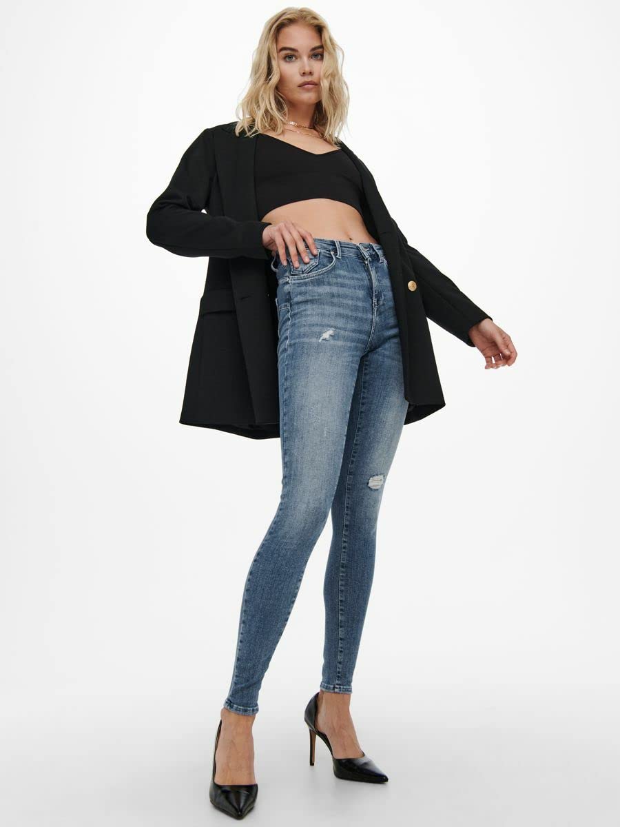 ONLY - Onlpower Life Mid Push, Jeans Donna