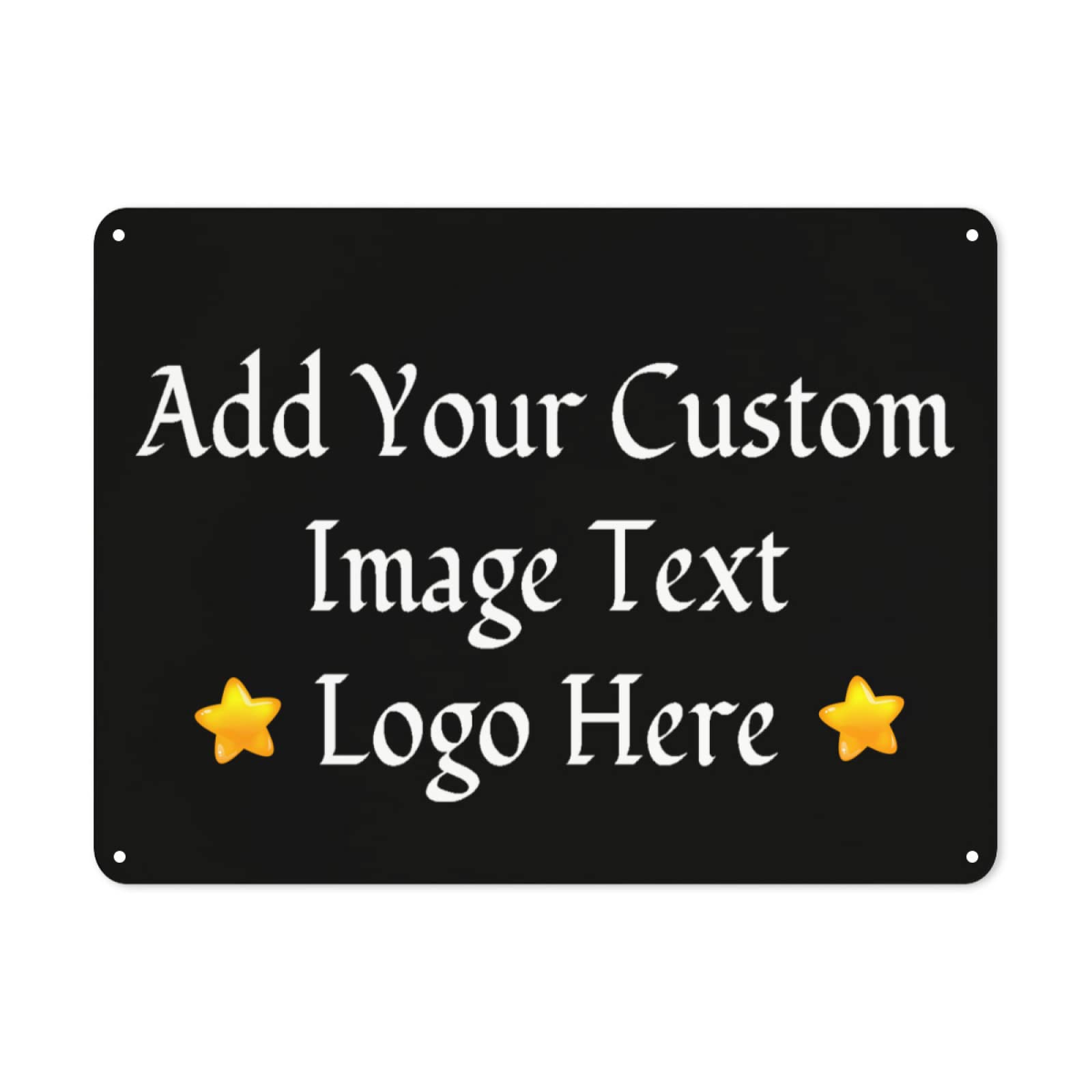 Aooedm Heng Black Personalised Tin Signs With Your Text, Picture, And Logo - Custom Wall Decor For Home, Kitchen, Bar, Coffee Shop, Man Cave - 8X12 Inch