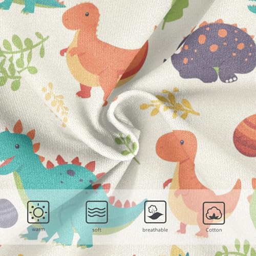 Wusikd Cute Dinosaurs Girls' Underwear Cotton Leaves Girls Briefs Soft Toddler Underwear 2T3