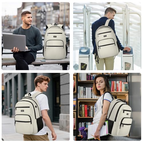 Image of YAMTION Laptop Backpack for Men and Women, Black Backpack, School Backpack for Boys and Girls, Bookbag, Work Backpack Fits 15.6 Inch Laptop and Notebook