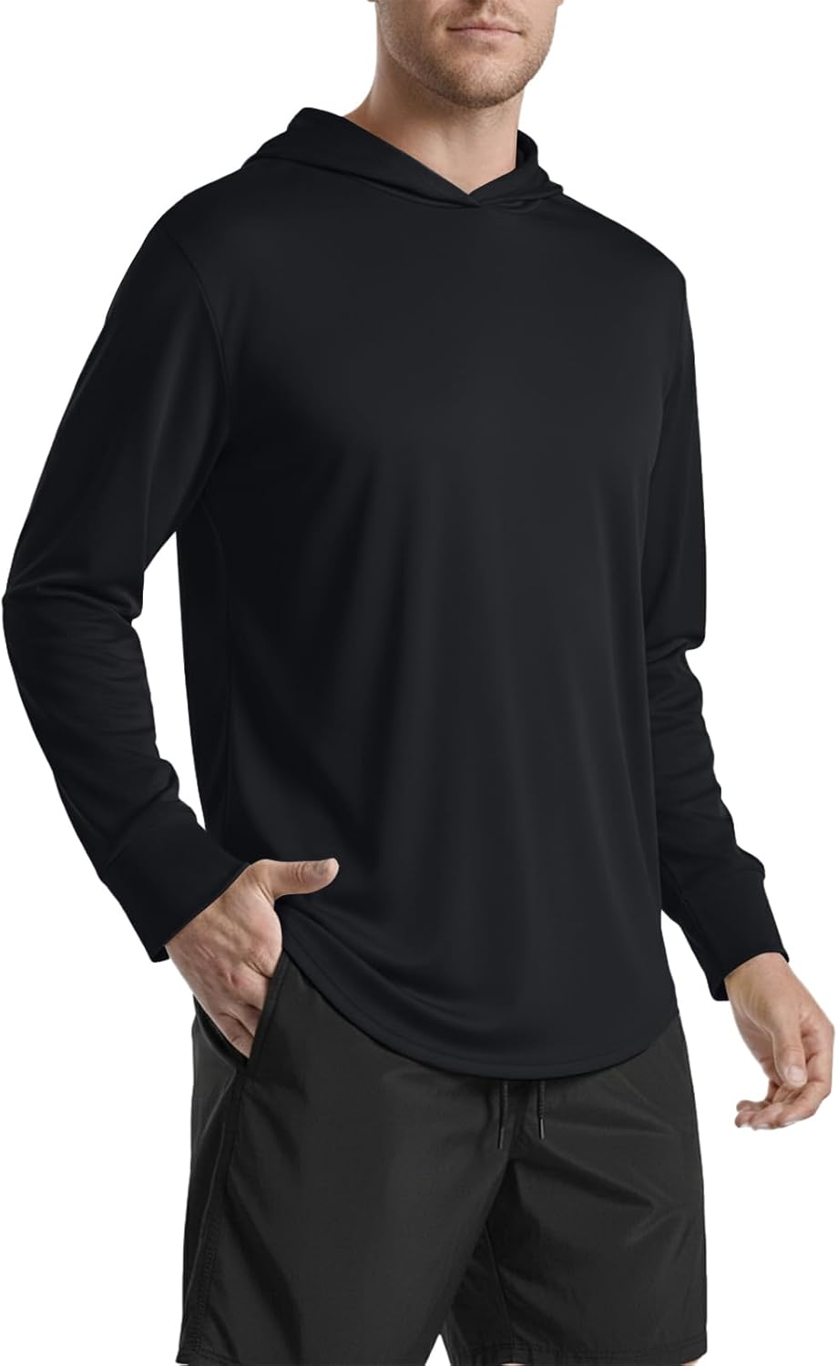 Mens Hoodies Long-Sleeve Shirts - UPF 50+ Sun Protection Shirts Lightweight Fishing Athletic Hoodies