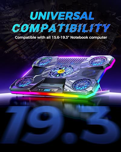 Image of ChillCore RGB Laptop Cooling Pad, Laptop Fan Cooling Pad 9 Fans