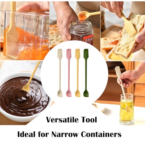 Spatule en silicone multifonctionnelle réutilisable avec double extrémité fine - 4