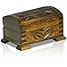 Produktbild Brynnberg Kleine Schatztruhe 8x5x5cm Holztruhe Schatzkiste Vintage Look antikes Design Piraten Schatzsuche Holz massiv braun Spardose Schatulle Bauernkasse Holz Sparkasse Truhe