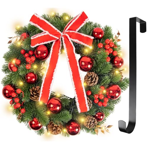 Weihnachtskranz 16in Weihnachtsgirlande Weihnachten Türkranz mit...