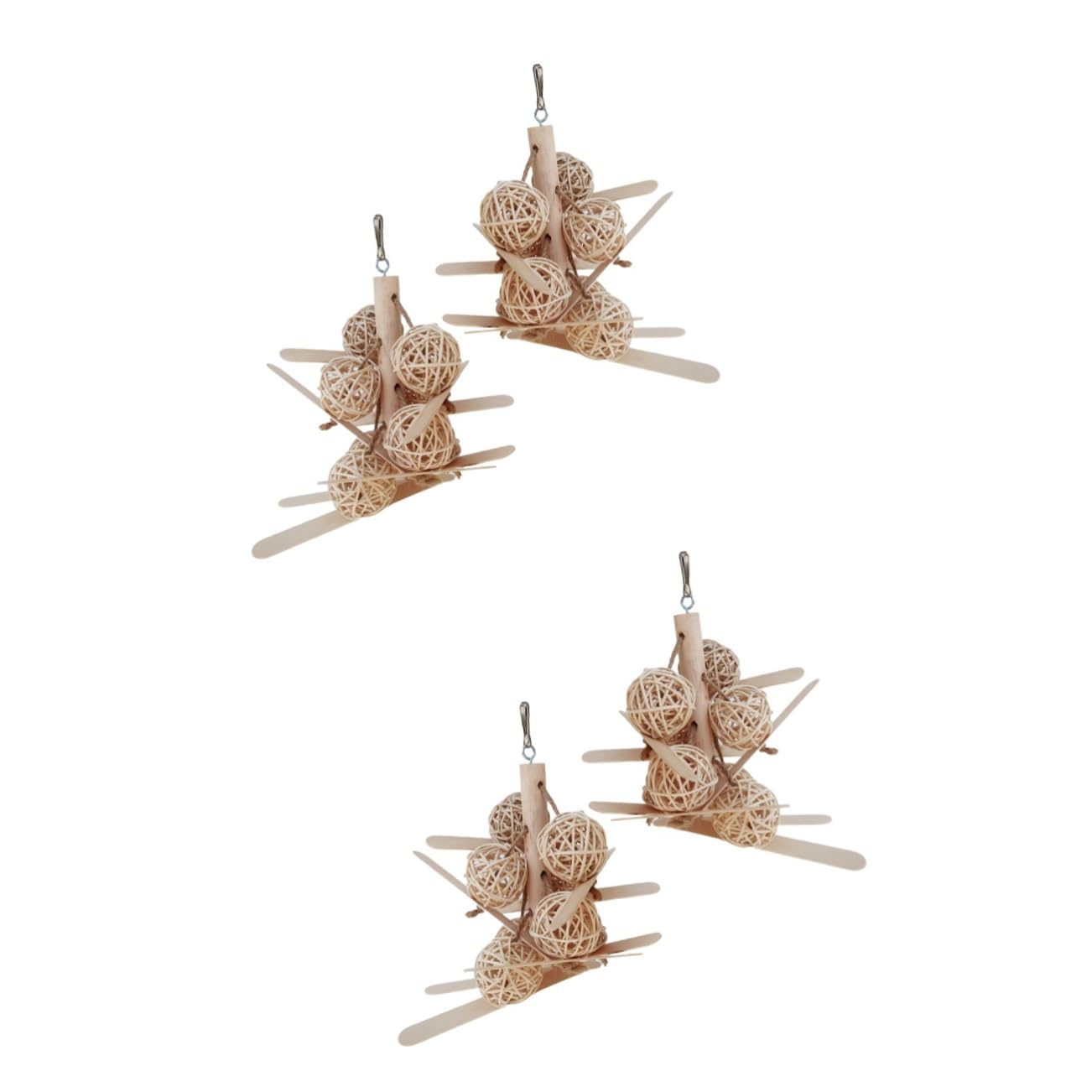 Toddmomy 4piezas Juguete De Madera para y Pájaros Escalera De Madera y Columpio Interactivo para Juguete De Masticar Natural y Actividad para Periquitos y