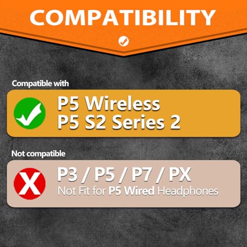 P5 S2 Ear Pads - Almohadillas de Repuesto TRANSTEK compatibles con P5 Wireless / P5 Series 2 / P5 S2 Series 2 Auriculares (Malla de Gel Refrigerante) miniatura 2