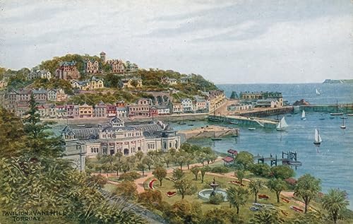 Tableau Pavillon et Vane Hill Torquay par AR Quinton 60x90cm