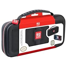 R.D.S. INDUSTRIES, INC. - Game Traveler Deluxe Licensed Travel Case for Nintendo Switch, Nintendo Switch 2, OLED, Black Small NS241