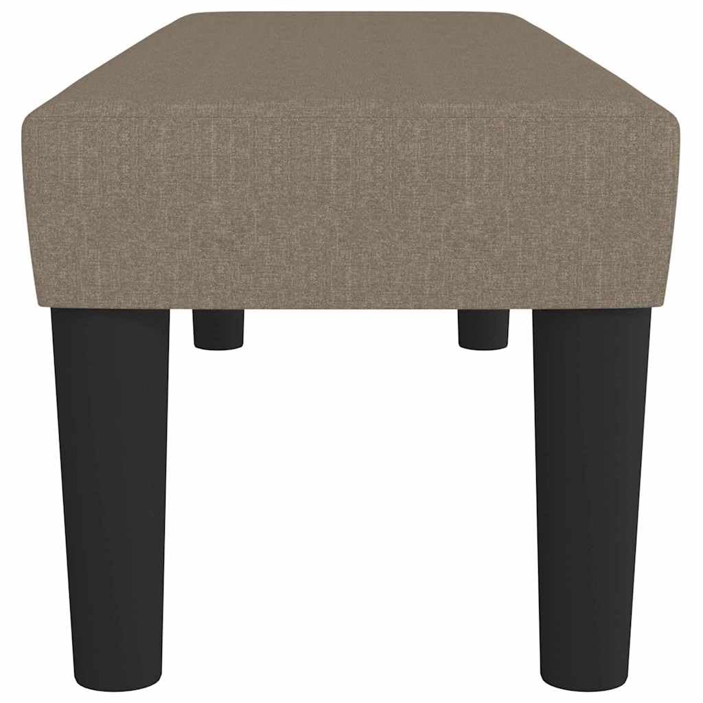 Ławka do siedzenia w kolorze szarobrązowym (taupe), 100 x 30 x 30 cm, wykonana z wytrzymałego materiału, wyściełana pianką dla wygodnego siedzenia, wielofunkcyjna jako dodatkowe siedzisko