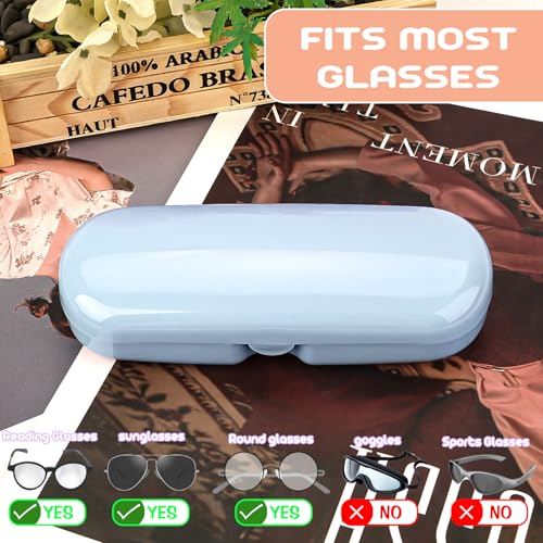 Image of 2 Pcs Plastic Eyeglasses Cases, Portable Transparent Eye Glasses