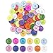 milaosk 200 Pezzi Bottoni in Resina 15mm Bottoni di Colorati Assortiti Rotondo 4 Fori Bottoni da Cucire per Il Mestiere di Cucito Scrapbooking e Fai Da Te a Mano Ornamento