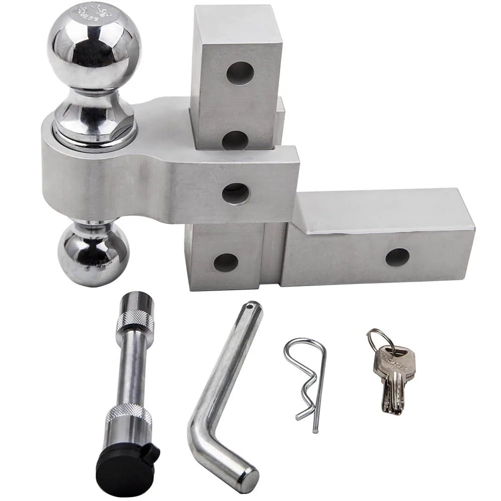 hak holowniczy 6'' Regulowany hak holowniczy 2" Odbiornik Podwójna kula Przyczepa 2" i 2-5/16'' 5000 funtów Do samochodu podróżnego adapter do przyczepki