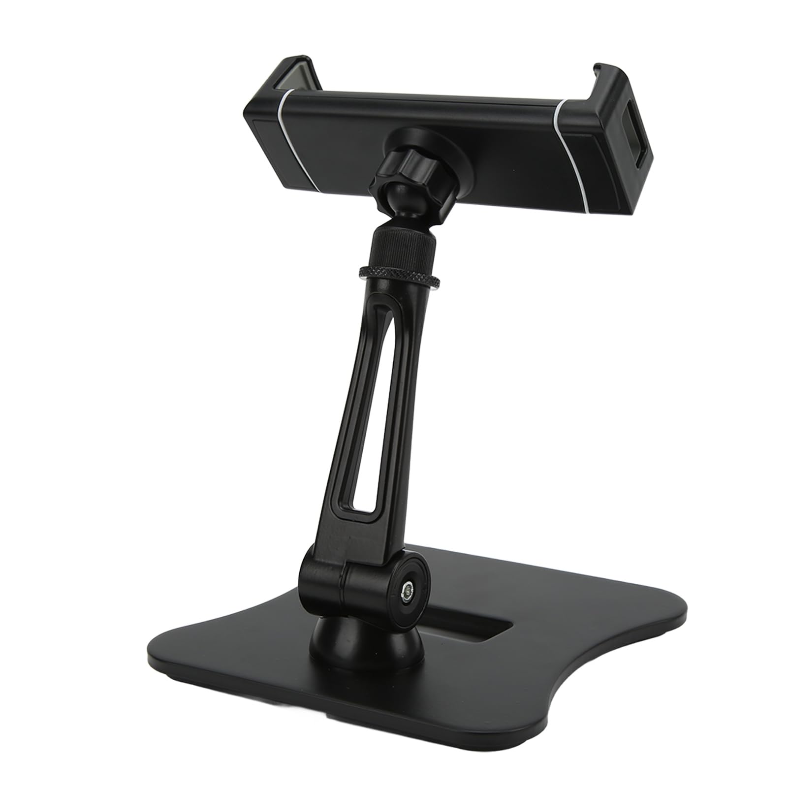 Cyrank Supporto per Tablet, Supporto per Tablet Pieghevole in Alluminio Girevole a 360° Base Resistente Supporto da Tavolo Regolabile per Tavolo da Ufficio