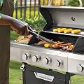 51,000 BTU 4 Burner Propane Gas Grill with Side Burner & Cover, Stainless Steel Outdoor BBQ Grill for Backyard, Patio, Garden, Camping – All-Weather Ready(Model B+Silver)