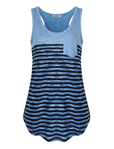 Dimildm Women's Activewear Yoga Tank Tops Sleeveless Quick Dry Cute Workout Running Shirt