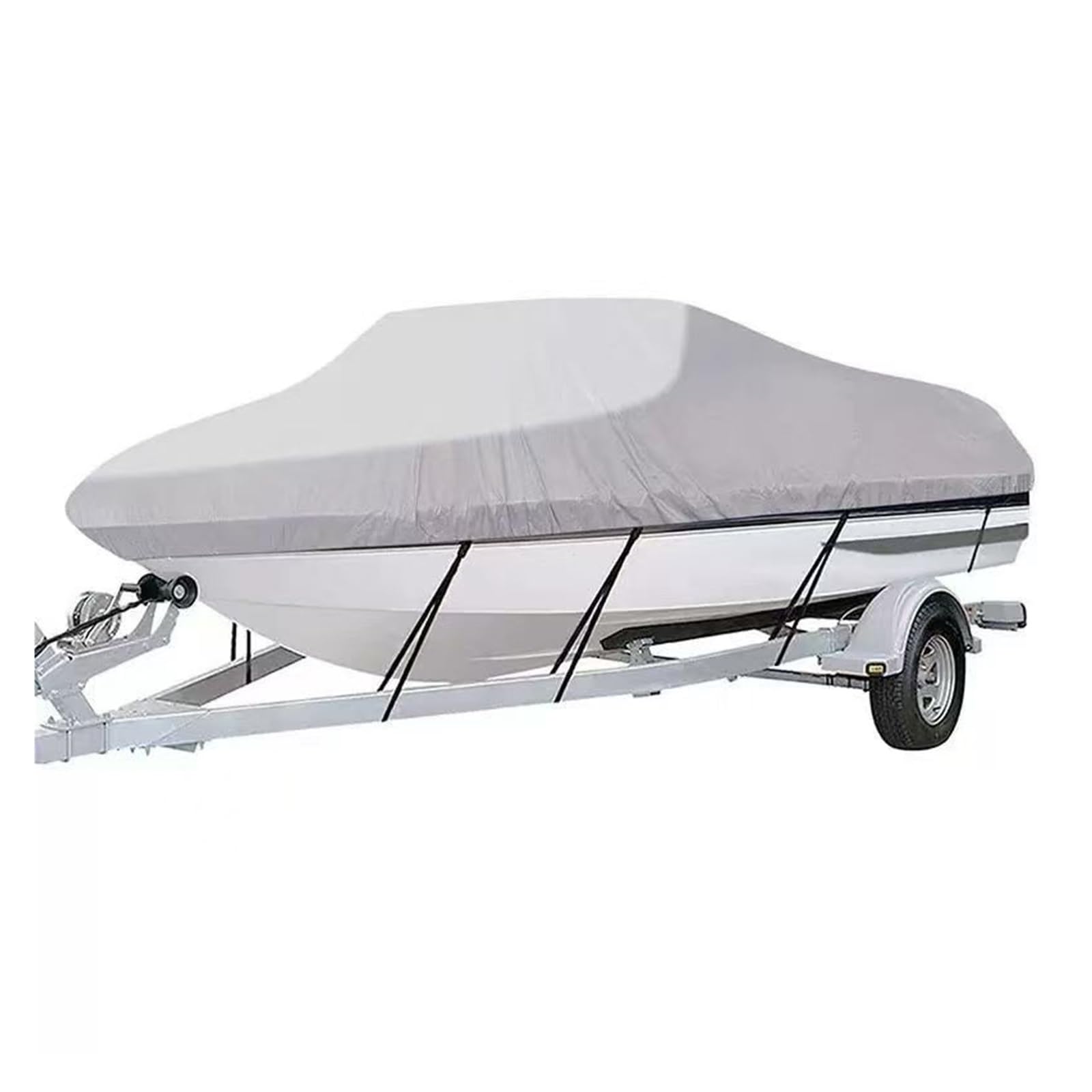 Telo copribarca impermeabile rimorchiabile for carichi pesanti con cinghie regolabili Telo copribarca resistente ai raggi UV adatto allo scafo a V(11-13FT)