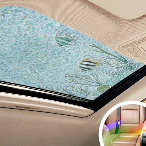 Película decorativa de privacidad para ventana con diseño turquesa miniatura 6