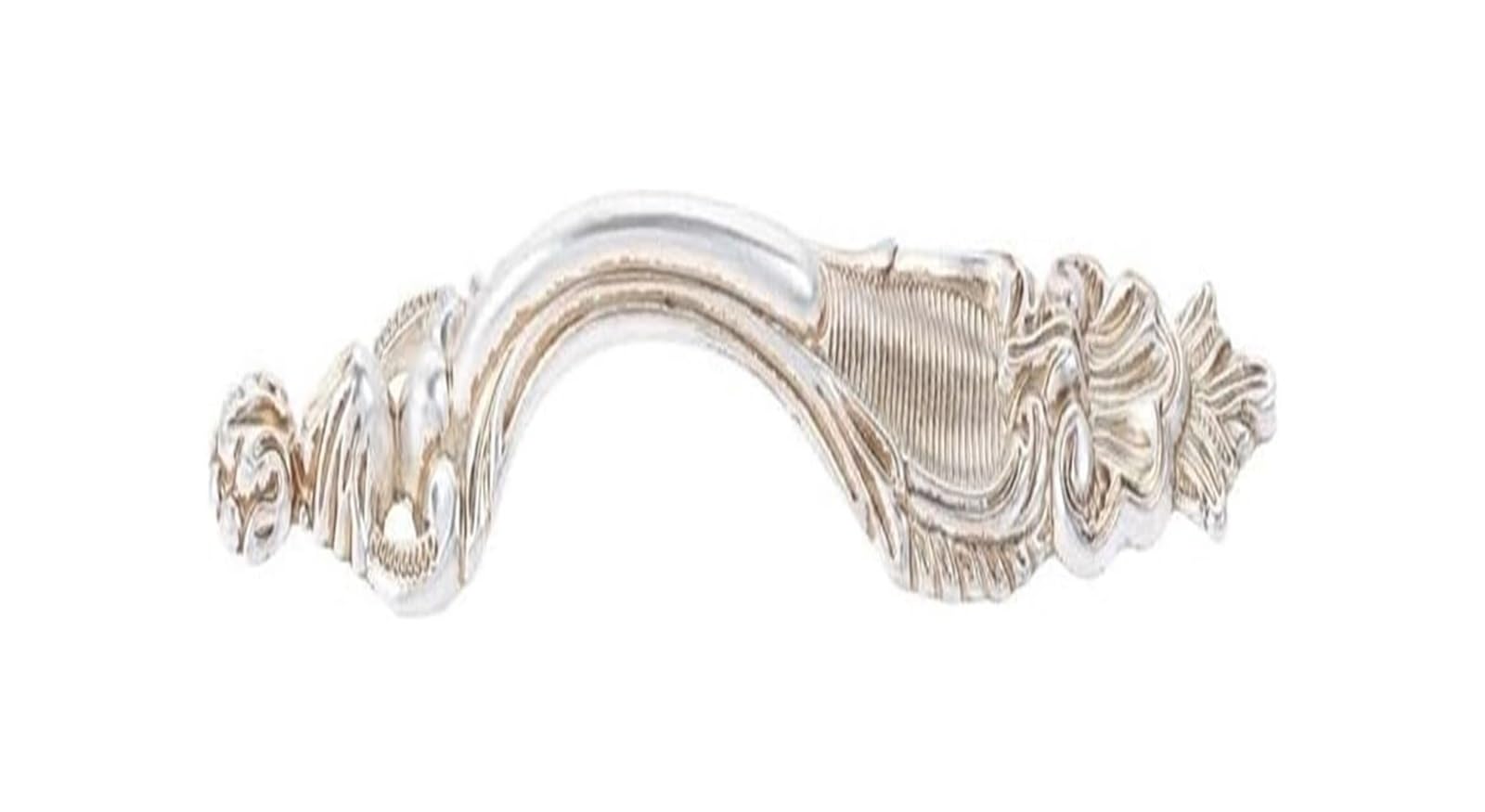 Opeximatun Drawer Knobs, Antique Silver Carved Zinc Alloy Wardrobe Dresser Drawer Knob Decor Hardware 32/96/128mm(Hole Spacing 128mm)