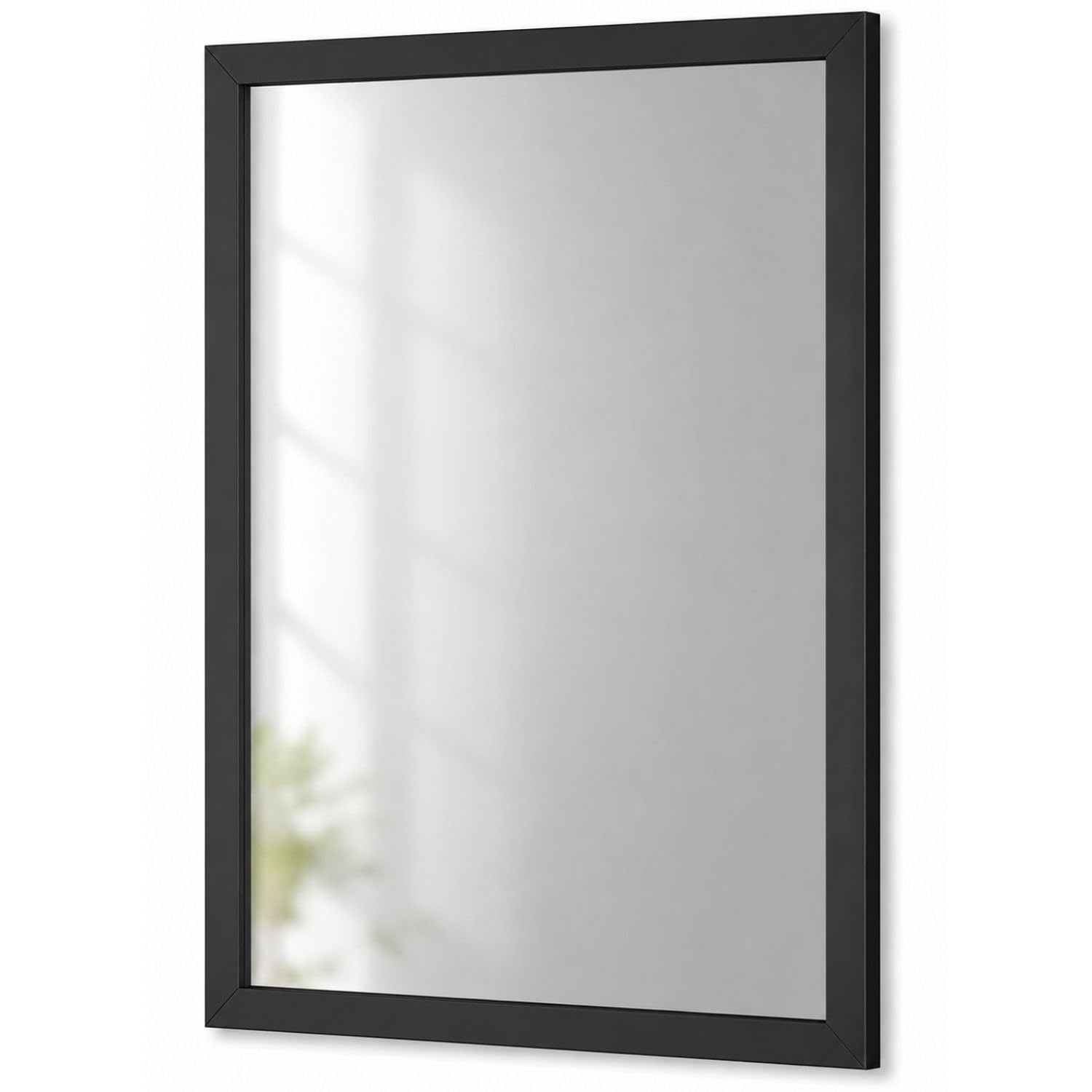 Online-GalleryKing OGK Thirty Wandspiegel 70x125 cm mit Rahmen Schwarz Matt - Echtglas Spiegel verzerrungsfrei mit 30 mm breitem MDF Holzrahmen, handgefertigt in Deutschland