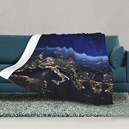 Couverture de climatisation double couche Earth from Space isolante et douce pour lit