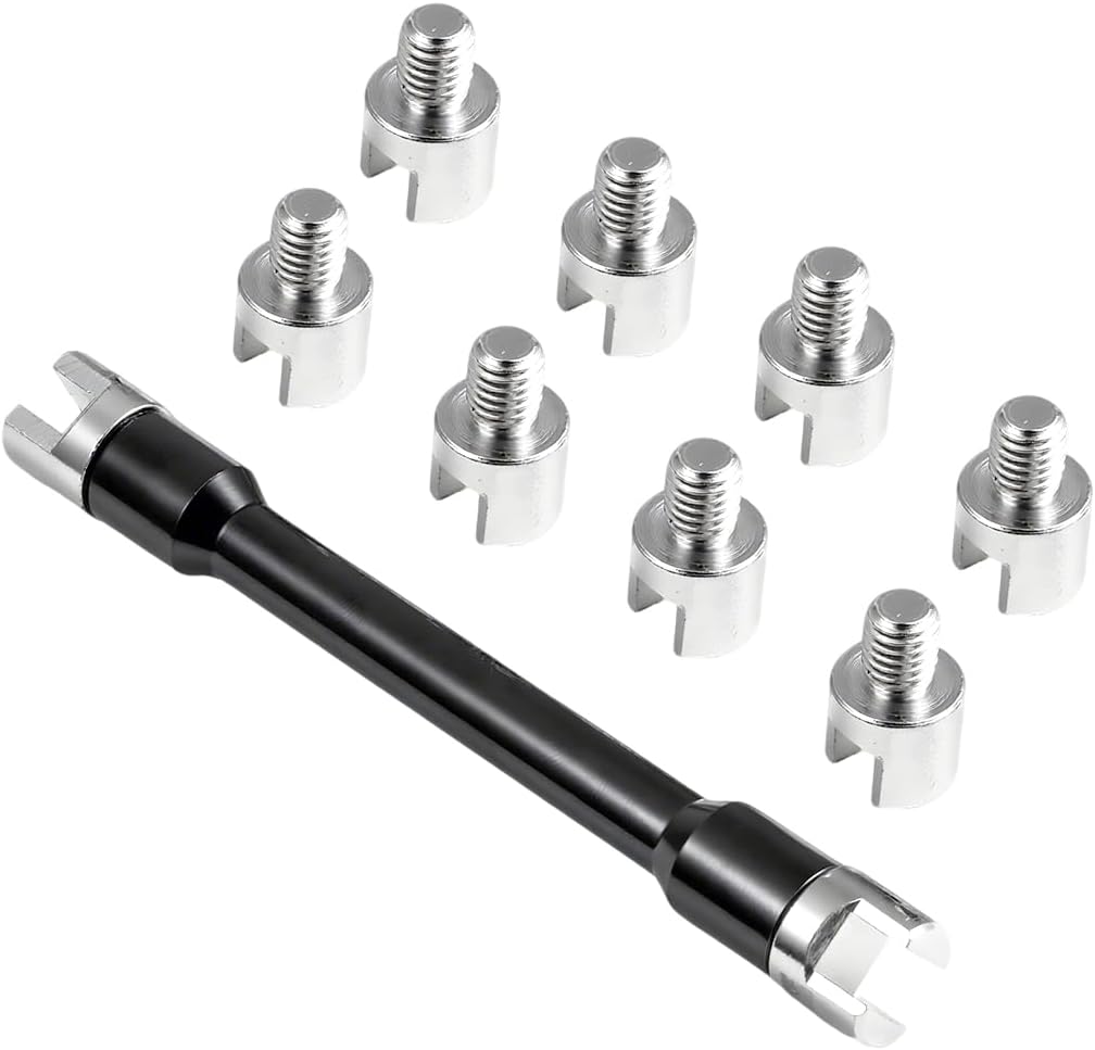 HZEL Motorcycle Wheel Spoke Spanner, CNC 5.0-6.8mm Motocross Spoke Wrench Set for Adjust Wire, Motorcycle Wheel Repair Tool Kit, Compatible with Most Motorbike Dirt Bike Scooter