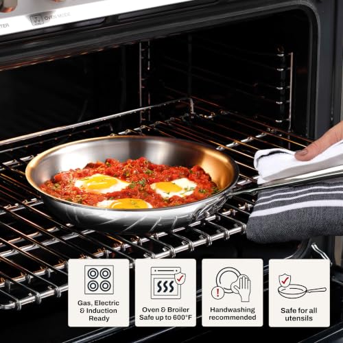 All-Clad D3 Stainless Steel, 2-Piece Fry Pan Set, Made in the USA - image 7