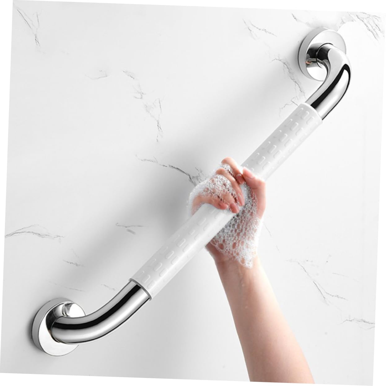 COLLBATH Asidero Baño Seguro Antideslizante Acero Inoxidable Barra Apoyo Pared Para Mayores y Discapacitados Baño y Ducha