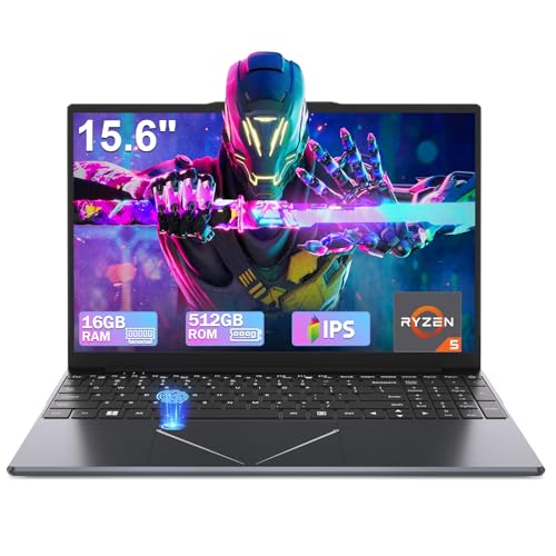 DREAMFYRE Ordenador portátil AMD Ryzen 5 3500U computadora portátil16GB DDR4 512GB SSD, Laptop PC gráfico Integrado AMD Laptop PC con Soporte Touch ID 2.4/5G WiFi Bluetooth USB 3.0 * 2, Mini HDMI*1