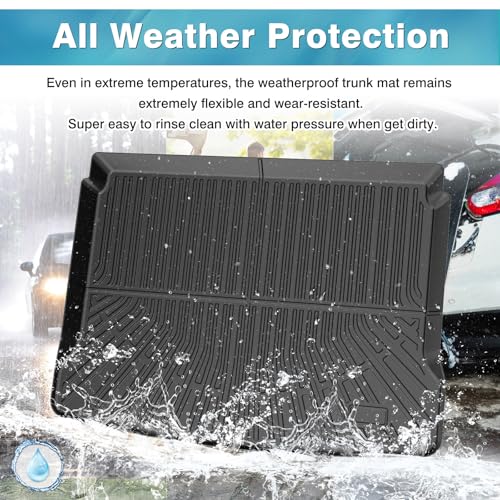 Image of Mixsuper Cargo Liner for Ford Bronco Sport 2021-2026 (w /Full Size Spare Tire), Trunk Mat for Bronco Sport Accessories Cargo Mat Rear Trunk Liner Black