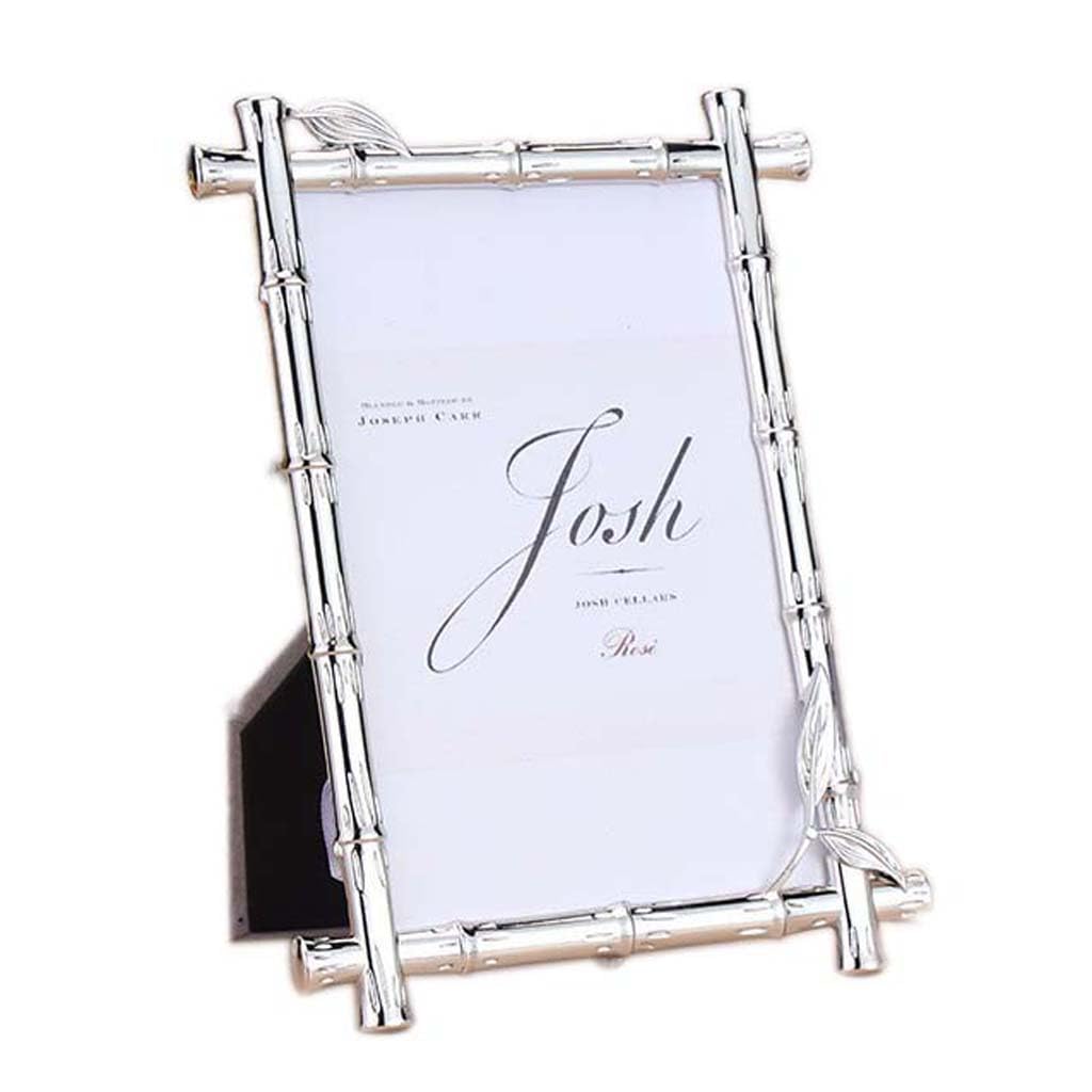 ZXWSTORE 6/7-inch Metal Photo Frame Stand, Stand Frame, Silver