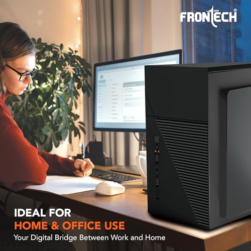 Image of FRONTECH Fiera Silver Computer Cabinet | Home & Office Use | Silver Range | Efficient Airflow Design | Front USB & Audio Ports | Top-Mounted SMPS | ATX /Micro-ATX Motherboard Support (FT-4280)