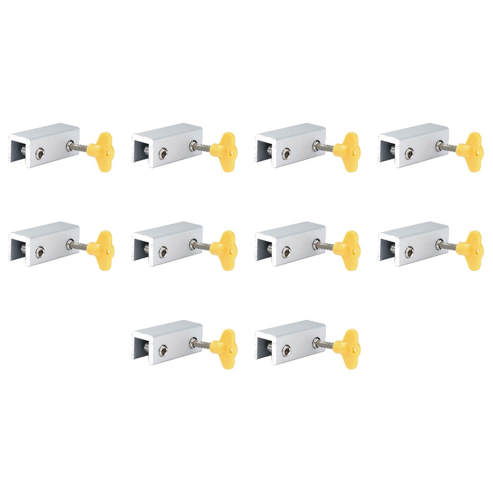 4/8/10PCS Sliding Window Locks with Key Garage Door Frame Lock Adjustable Portable Alloy Security Multi-function for Bedroom and Office Für Zuhause(B 10 PCS)