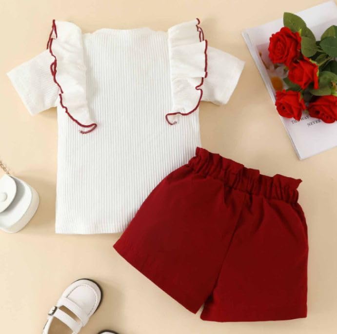 Image of 4YOU DRESSES Beautiful Cotton Blend Fabric Top and shorts for girls