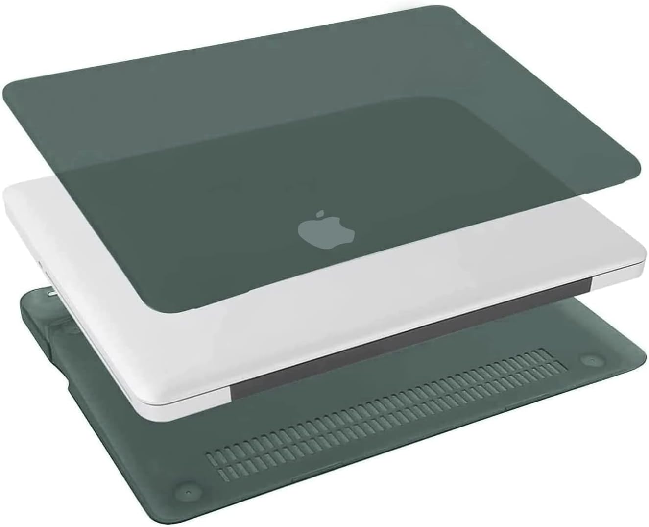 MOSISO Compatible with MacBook Pro 13 inch Case (Model: A1278, with CD-ROM) Old Version Release Early 2012/2011/2010/2009/2008, Protective Plastic Hard Shell Case Cover, Midnight Green