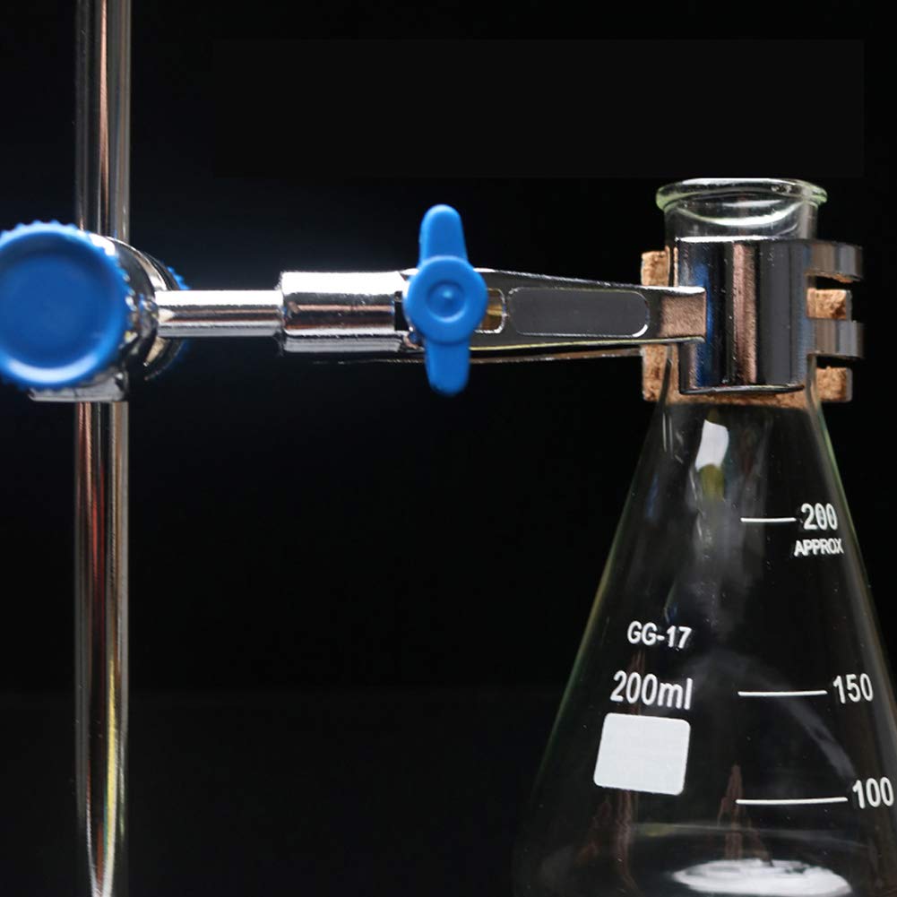 Test Tube Holder, Clamp Stand Flask Clamp Zinc Alloy 4 Prongs Clamp Universal Test Tube Lengthen Stand Clip Lab & Scientific Products Lab Test Tube Condenser Lab Holder