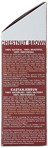Foto von SANTE Naturkosmetik Pflanzen-Haarfarbe Pulver maronenbraun, Satter braunton, Glänzende Farben, Grauabdeckung, Vegan, 100 g