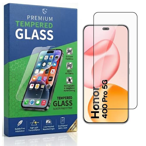 Image of Tempered Glass Compatible With Honor 400 Pro 5G 6.7 | 9H Hardness | HD Clarity | Anti-Fingerprint | High Touch Sensitivity | Premium Screen Protector Guard