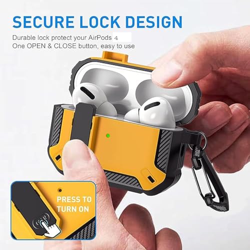 Image of YODI Case Cover for Airpods Pro|Pro 2|Airpods Pro 3|Airpods 4 Pouch, Silicone Cases with Cleaner Kit 360 Drop Protection,Shock-Resistant ((Black-Grey), Airpods 4)
