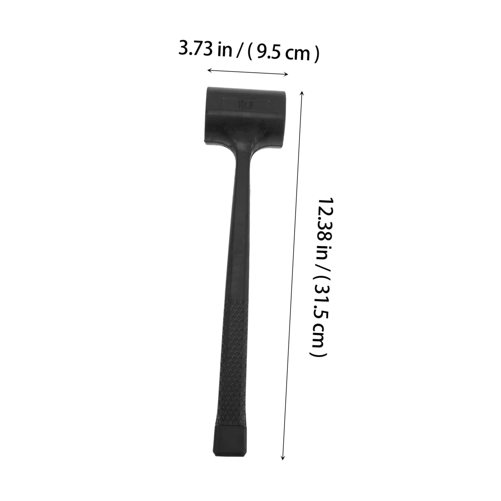 Mipcase Martello in Gomma Antivibrante Resistente All'usura 2 Pezzi Impugnatura Antiscivolo in Acciaio Nero per Installazione Piastrelle e Falegnameria