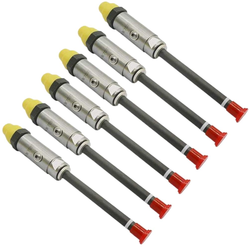 Yltbqkz Onecolor Fuel Injector Pencil Nozzle 4W7017 Compatible With 3306 3406 3406B 3406C 3412 Fuel Supply System Engine Parts 6Pcs