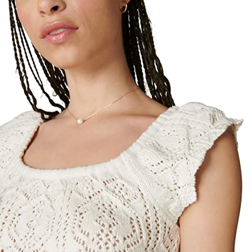 Image of Lucky Brand Womens Lucky Brand Women's Flutter Sleeve Knit PulloverPullover Sweater
