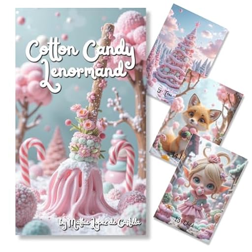 Cotton Candy Lenormand: Oráculo Cartas Lenormand tarot para Principiantes con significados, fáciles de entender, incluye Guía y Video Curso de regalo 5 idiomas, cartas Petit Lenormand muy intuitivo | Ya disponible en tu tienda friki favorita! En mundofriki.es!