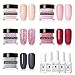 NICOLE DIARY Dipping Powder Starter Kit Acrylic Dipping Powder System Essential Kit for French Nail Manicure Nail Art Set New Year Valentine's Day Gift Set 5 PCS Dip Liquids