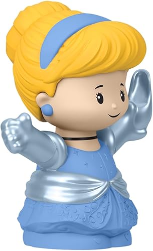 Miniatura 3 de Mattel Pieza de repuesto para el juego Fisher-Price Little People - HJW75 ~ Figura de repuesto de princesa Cenicienta ~ Ella sostiene una zapatilla