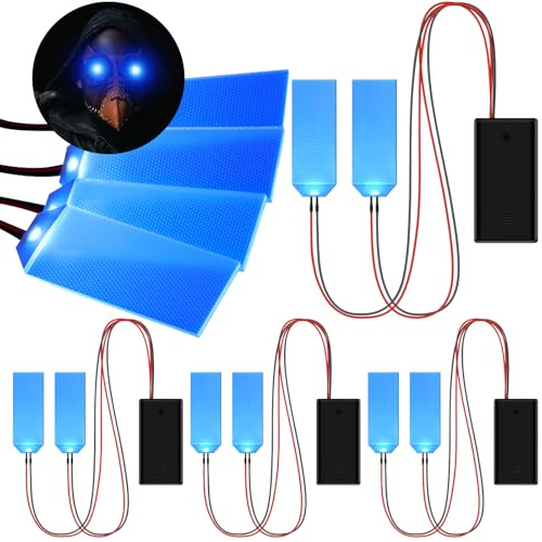 Retisee 4 Pcs Halloween Flexible LED Eyes Glowing for Mask